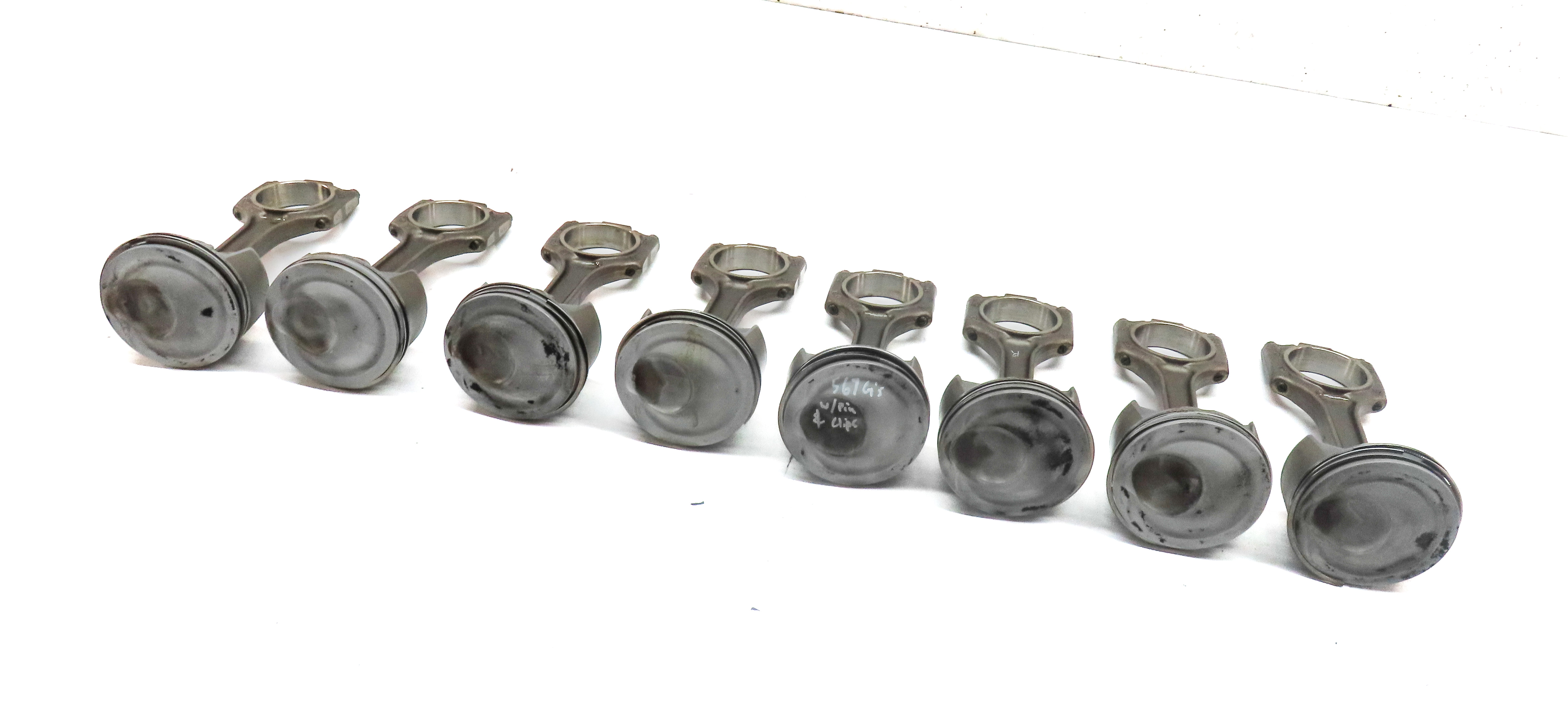 2008-2012 PORSCHE CAYENNE PANAMERA (957 970 G1) 4.8L TURBO PISTON w/ ROD SET 8 — exact item pictured